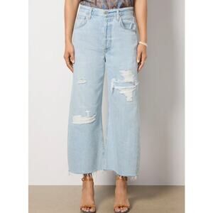 CITIZENS OF HUMANITY Ayla Raw Hem Crop Jeans in Vaquero Size 27